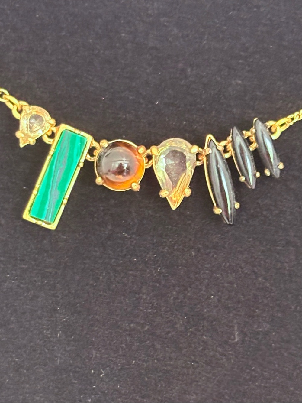 Madewell Multi Layered Gold Tone Geometric Pendant  36” Necklace Adjustable - Picture 7 of 7
